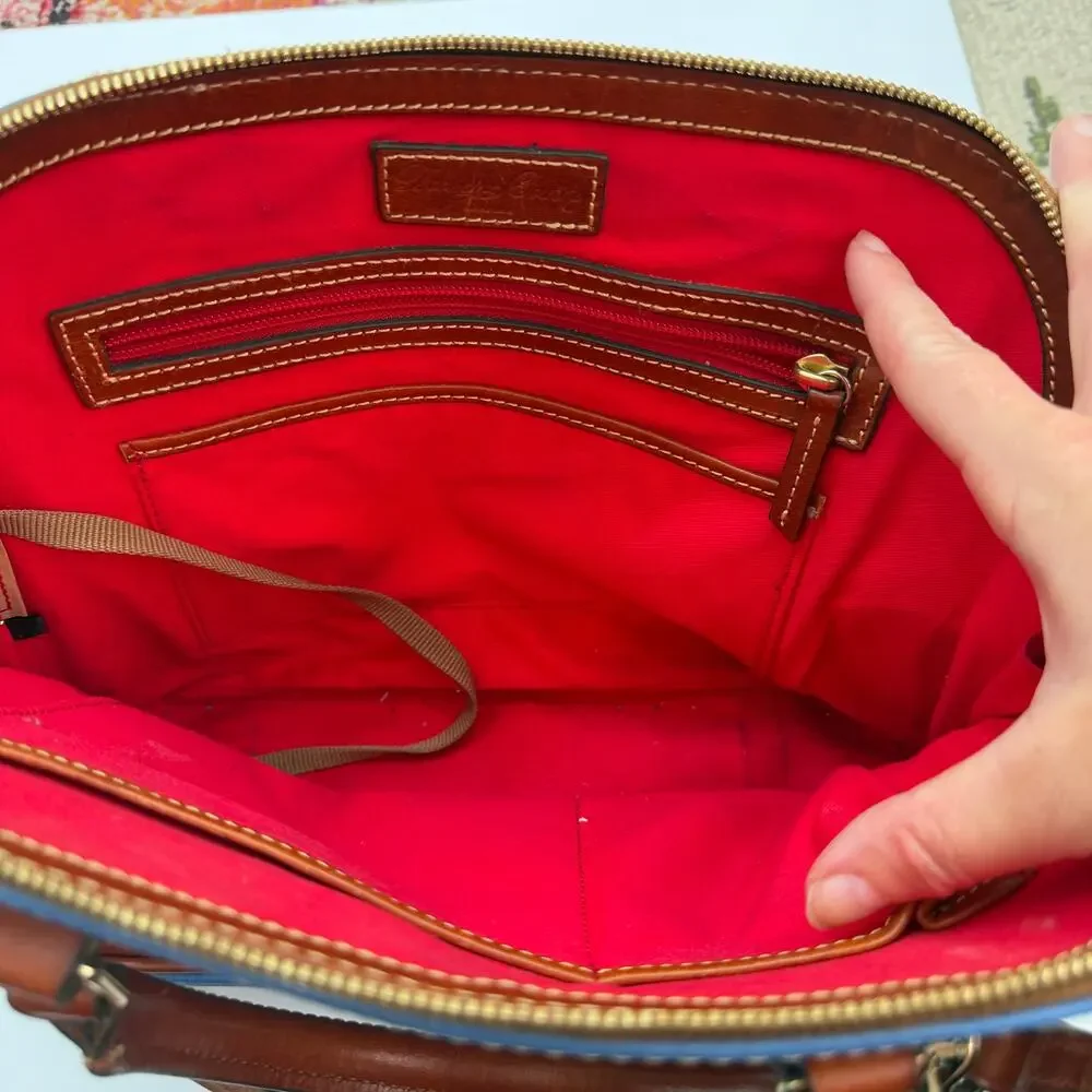 Dooney & Bourke Pebble Grain Leather Zip Satchel Purse